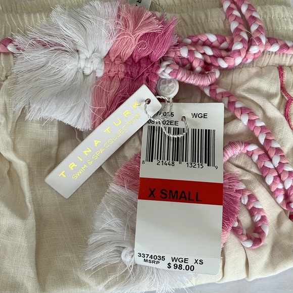 Trina Turk Womens Lahaina Cover up Shorts Pink NWT - Picture 8 of 10